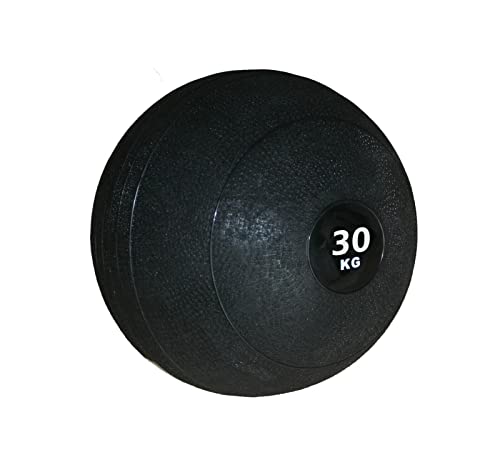 Tex idea Medizinball 12 KG Slam Ball Griffige Oberfläche Gewichtsball Fitnessball Gummi Workout Schwarz von Tex idea