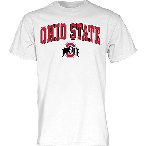 The Blue Brand NCAA Herren T-Shirt Ohio State Buckeyes White Arching Over, Ohio State Buckeyes Weiß, Größe XXL von Blue 84