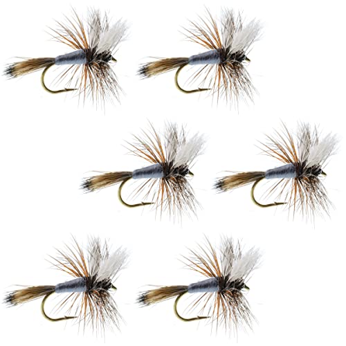 The Fly Fishing Place Adams Wulff Classic Trout Dry Fly Fishing Fliegenfischen, Set mit 6 Fliegen, Größe 10 von The Fly Fishing Place