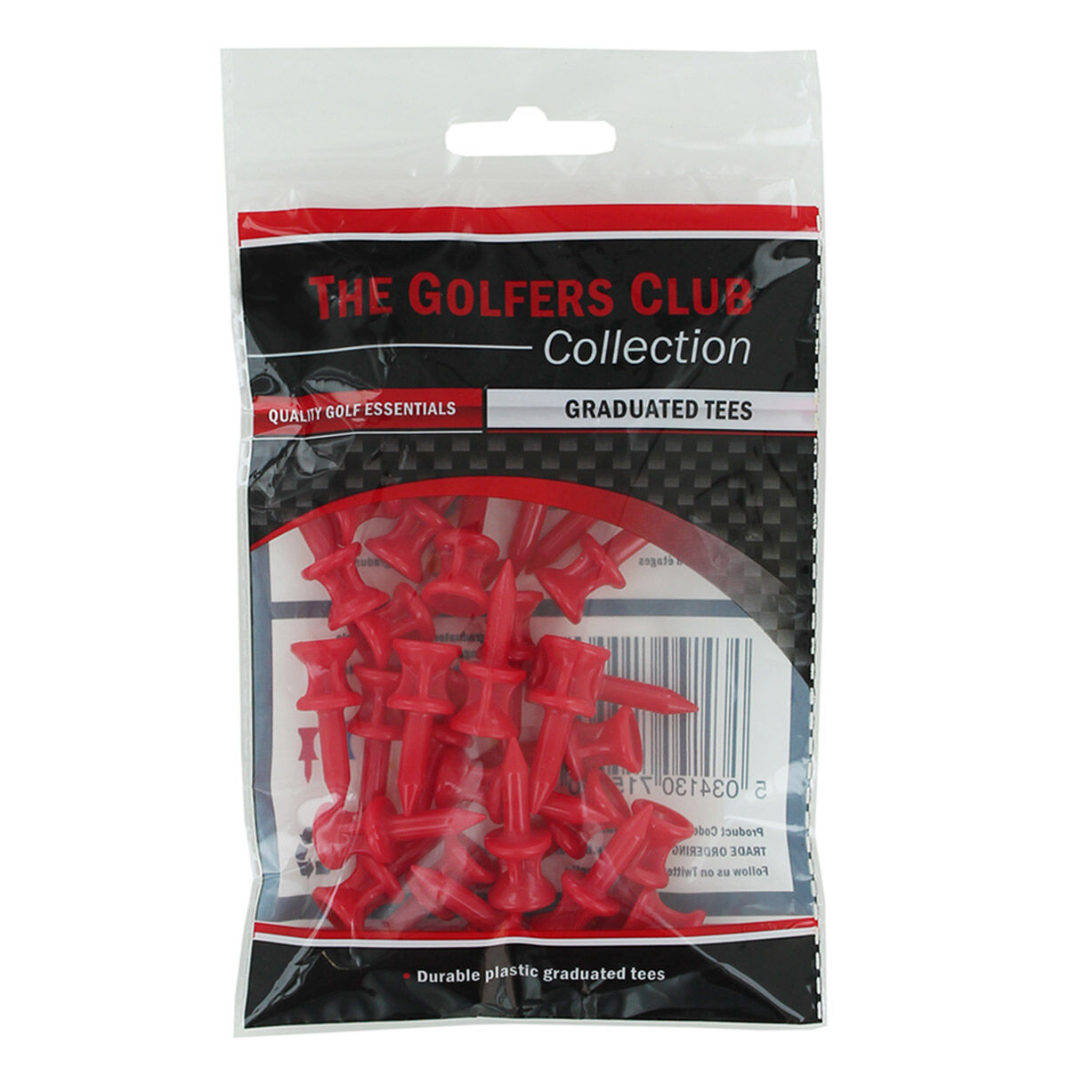 TheGolfers Club Red The Golfers Pack of 30 Step Height Golf Tees, Size: 12mm  | American Golf von The Golfers Club
