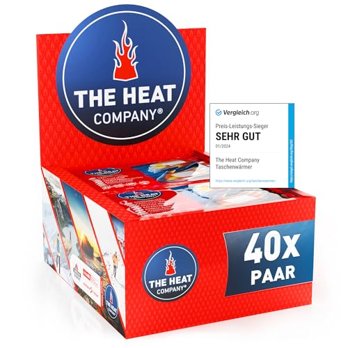 The Heat Company Handwärmer - 40 Paar - EXTRA WARM - Taschenwärmer Wärmepads - Fingerwärmer: 12 Stunden warme Hände - luftaktiviert von THE HEAT COMPANY