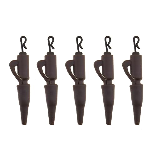 The Lord of the Tools 5Pcs Anti Verwicklung Blei Klemmen Anti-Tangle Leader Clips mit Gummi Rohr Karpfen Angeln Zubehör Set für Angelschnüre Haken Schwimmer Stil B von The Lord of the Tools