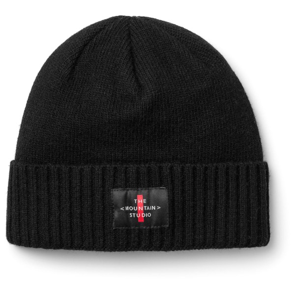 The Mountain Studio - Cashmere Mix Cross Logo Beanie - Mütze Gr One Size schwarz von The Mountain Studio