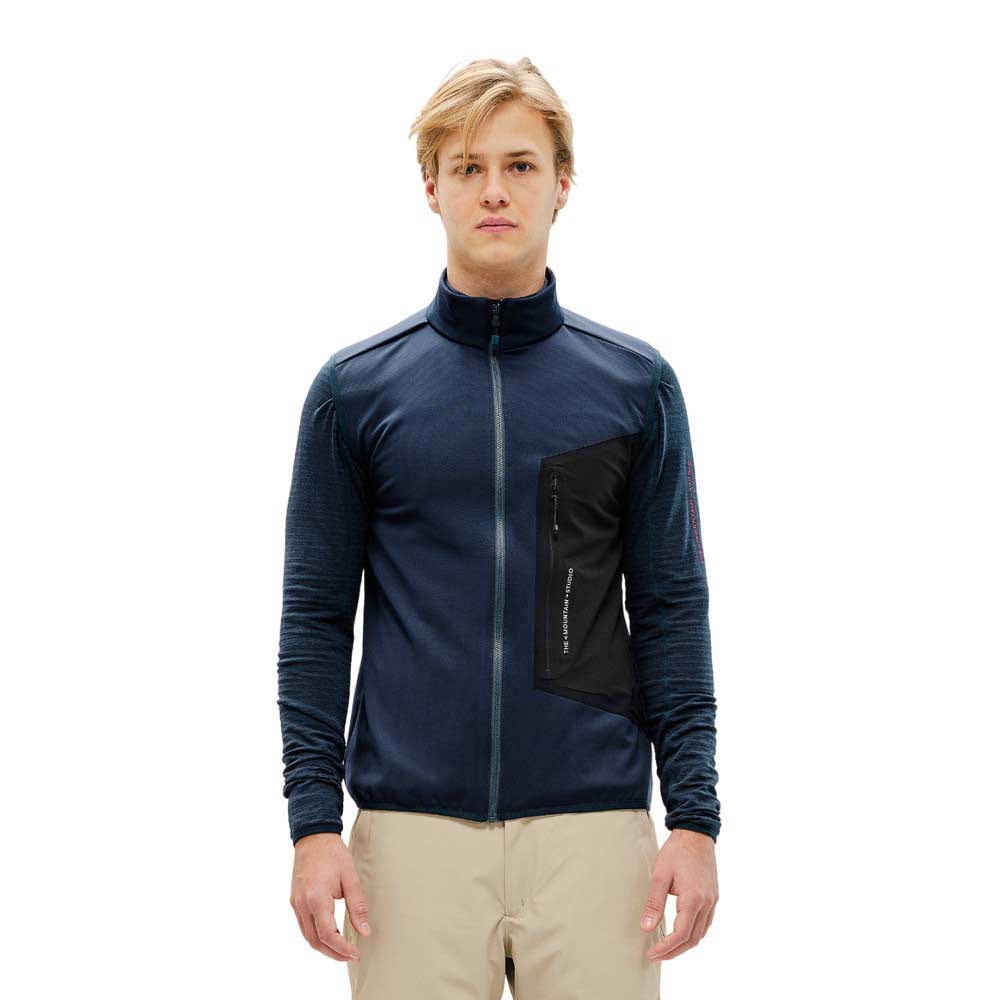 The Mountain Studio Tecno Grid Fleece Vest Blau S Mann von The Mountain Studio