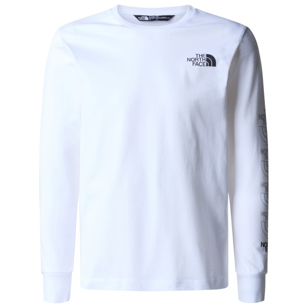 The North Face - Boy's New L/S Graphic Tee - Longsleeve Gr M weiß von The North Face