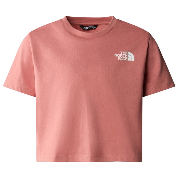 The North Face - Girl's S/S Crop Simple Dome Tee - T-Shirt Gr L;M;S;XL;XS;XXL rosa;weiß von The North Face