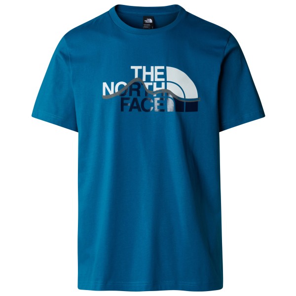 The North Face - S/S Mountain Line Tee - T-Shirt Gr L blau von The North Face