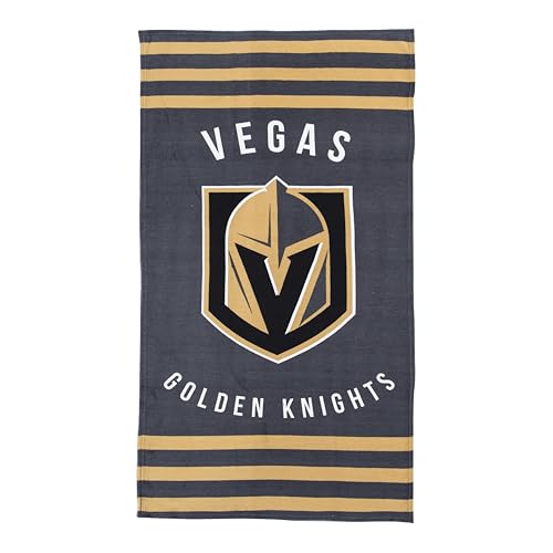The Northwest Company LVGKTWL NHL Vegas Golden Knights gestreiftes Strandtuch, 76,2 x 152,4 cm, Grau von Northwest