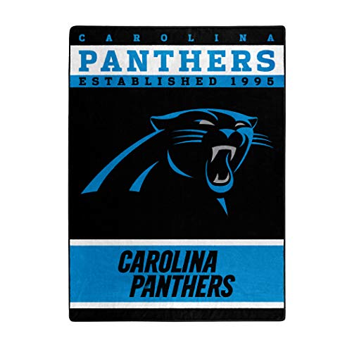 The Northwest Company Offiziell lizenzierte NFL Carolina Panthers 12th Man Plüschdecke, Raschel, 152,4 x 203,2 cm, Mehrfarbig von Northwest