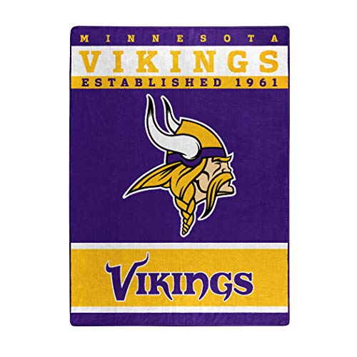 The Northwest Company Offiziell lizenzierte NFL Minnesota Vikings 12th Man Plüschdecke, Raschel, 152,4 x 203,2 cm, Mehrfarbig von Northwest