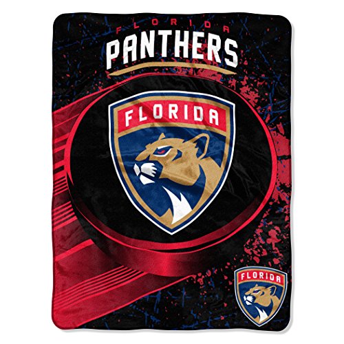 The Northwest Company Offiziell lizenzierte NHL Florida Panthers Ice Dash Micro Raschel Überwurfdecke, 116,8 x 152,4 cm, Mehrfarbig von Northwest