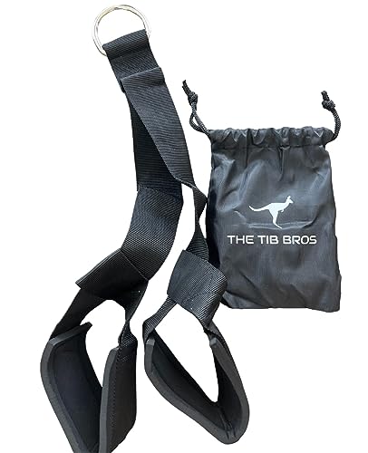 The Tib Bros Reverse Squat Strap - Hüftbeuger & Bauchmuskel Übung Kabelturm Aufsatz - ATG Equipment Ankle Straps (Fußschlaufen) von The Tib Bros