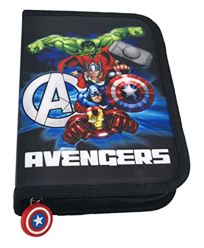 Theonoi Pferd Federmäppchen Federtasche Federmappe Mäppchen Etui 2 Fach Doppeldecker Schüleretui Stifteetui GEFÜLLT Geschenk für Mädchen (Avengers) von Theonoi