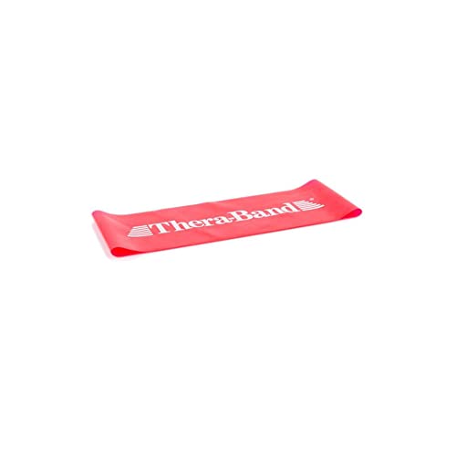 TheraBand Übungsband Loop - 7,6 cm x 20,5 cm (B x L), Ø 13 cm 13 cm, Rot | Mittel, OneSize von Theraband