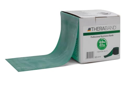 TheraBand Professional Latex Resistance Bands For Rehabilitation, Portable Fitness and Workout, Home Exercise, 50 Yard Roll, Green, Heavy, Intermediate Level 1 von Theraband