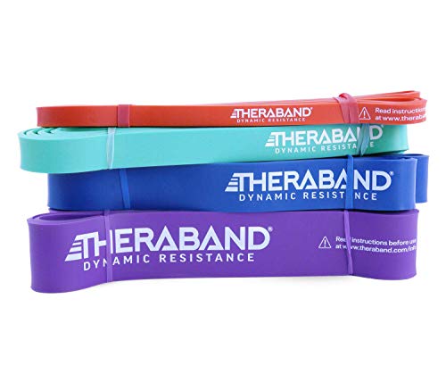 TheraBand Set mit 4 Stück (6,8-22,7 kg), Mehrfarbig. von Thera-Band