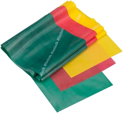THERABAND Latexfreie Übungsbänder im Set Gelb, Rot, Grün | Leicht von Theraband