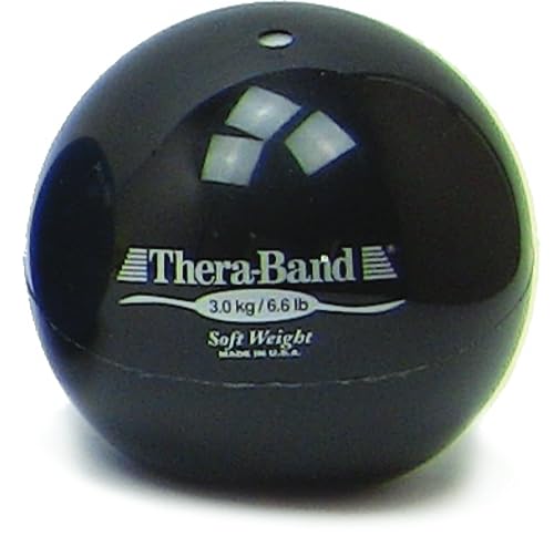 Theraband Soft Weight, Hand Held Isotonisch Gewicht A Form von Ball-Übungen von Training und Rehabilitation, Training von Pilates, Yoga, Muskelaufbau & Home Übung Ausrüstung Kugeln, Durchmesser 11,4 CM, schwarz von Theraband