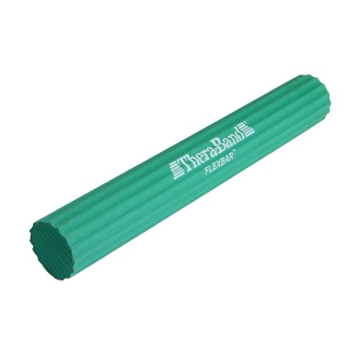Thera-Band Flexbar Hand Exerciser - Tennis Elbow Relief Bar, Green, Medium (Packaging May Vary) von Theraband