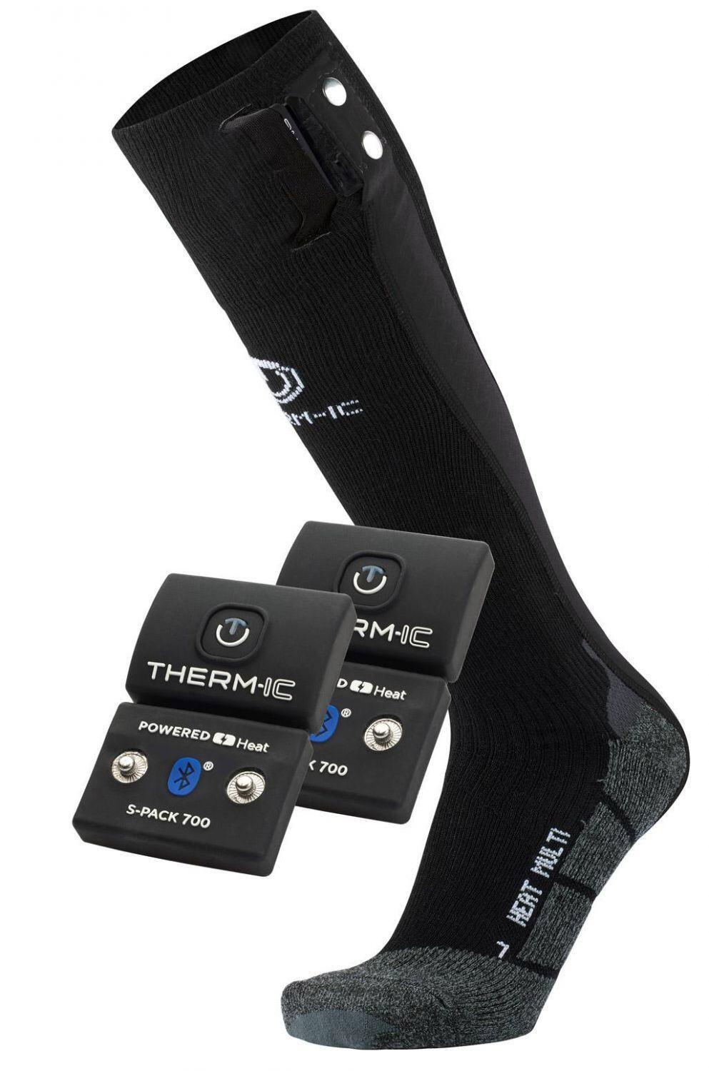 Therm-ic PowerSock Set Heat Multi + SPack 700 Bluetooth (42.0 - 44.0, schwarz/grau) von Therm-ic