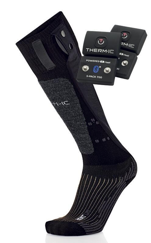 Therm-ic PowerSock Set Heat Uni+ SPack 700 Bluetooth V2 (39.0 - 41.0, schwarz/grau) von Therm-ic