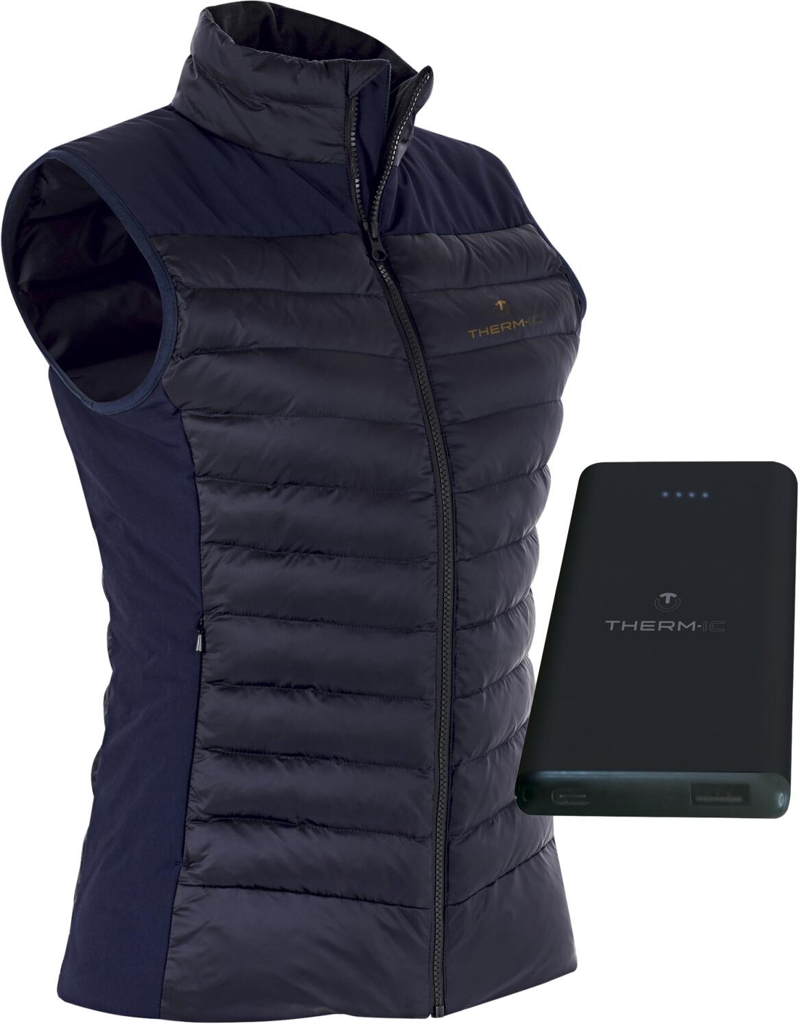 Therm-ic Powervest Urban Women Weste + Powerbank (M, dunkelblau) von Therm-ic