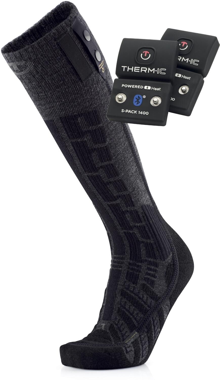 Therm-ic Ultra Warm Comfort Socken S.E.T. SPack 1400 BT (37.0 - 38.0, black/grey) von Therm-ic