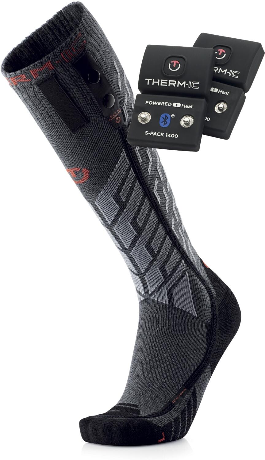 Therm-ic Ultra Warm Performance Socken S.E.T. SPack 1400 BT (37.0 - 38.0, grey/orange) von Therm-ic