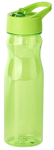 Thermo Rex Chill Trinkflasche mit Strohhalm - Water Bottle Aus BPA-freiem Kunststoff Wiederverwendbar - Flasche mit Clip-Deckel - Trinkflasche Sport - Wasserflasche (Grün) von Thermo Rex