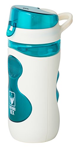 Thermo Rex X-Treme Trinkflasche mit Strohhalm - Water Bottle Aus BPA-freiem Kunststoff Wiederverwendbar - Flasche mit Clip-Deckel - Trinkflasche Sport - Wasserflasche (500 ml, Hellblau) von Thermo Rex