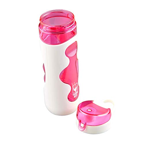 Thermo Rex X-Treme Trinkflasche mit Strohhalm - Water Bottle Aus BPA-freiem Kunststoff Wiederverwendbar - Flasche mit Clip-Deckel - Trinkflasche Sport - Wasserflasche (720 ml, Pink) von Thermo Rex