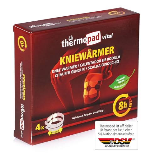 Thermopad - DAS ORIGINAL Kniewärmer 4er-Pack für bis zu 8 Stunden Wärme von Thermopad