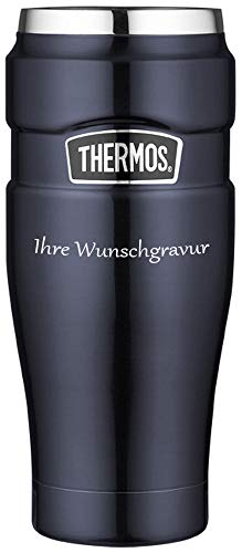 Thermos KaffeebecherTumbler 'King' - dunkelblau 0,47 L, mit persönlicher Wunschgravur von Thermos