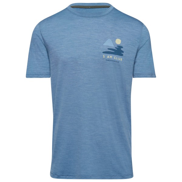 Thermowave - Merino Cooler Trulite T-Shirt 5AM Club - Merinoshirt Gr L blau von Thermowave
