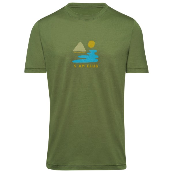 Thermowave - Merino Life T-Shirt 5AM Club - Merinoshirt Gr L oliv von Thermowave