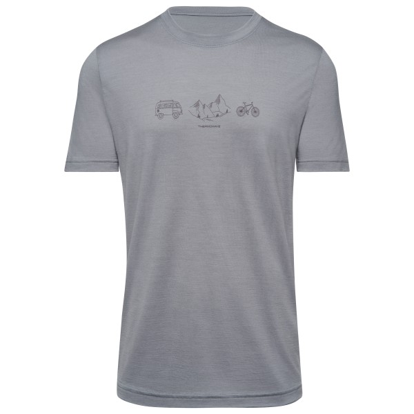 Thermowave - Merino Life T-Shirt Van Life - Merinoshirt Gr L grau von Thermowave