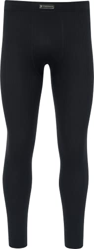 Thermowave Progressive Ultra Leichte Atmungsaktive Lange Laufhose Männer, Lange Unterhose Herren, Warme Unterhose Sport Laufen Ski, Weiter Bund Leggings Long John Baselayer Hosen - Schwarz, S von Thermowave