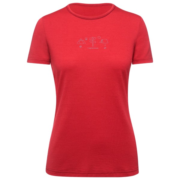 Thermowave - Women's Merino Life T-Shirt Van Life - Merinoshirt Gr L rot von Thermowave