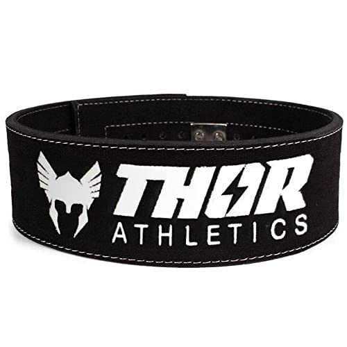 Thor Athletics - Powerlift Belt Schwarz - Gewichtheben Gürtel - Lifting Belt - Krafttraining Zubehör - Powerlifting - Bodybuilding - Deadlift - Squat - Größe (XS) von Thor Athletics