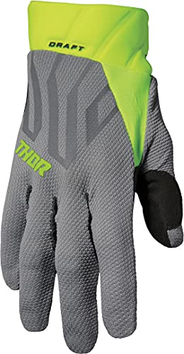 Thor Draft Handschuhe Offroad MTB Enduro Motocross MX Gloves grau gelb L - Enduro Offroad Cross Downhill MTB Gloves von Thor