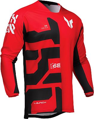 Thor Launchmode Forge, Trikot - Neon-Rot/Schwarz/Weiß - M von Thor