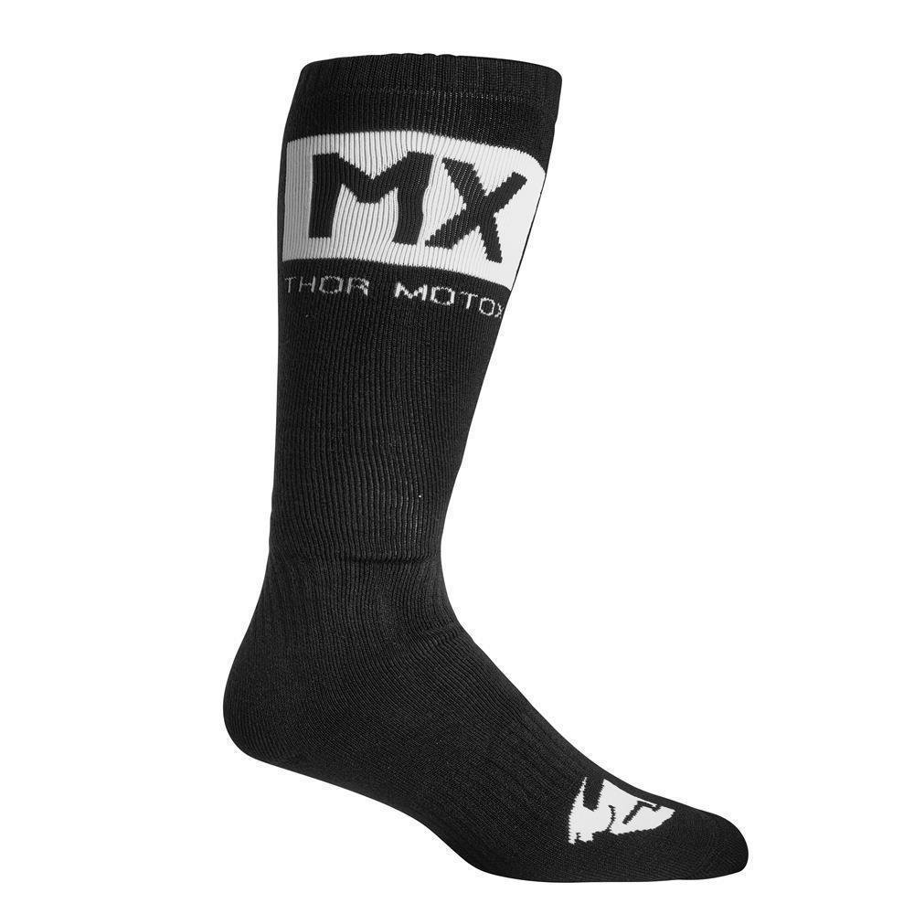 Thor Socken Mx Solid Bk/Wh 6-9 von Thor
