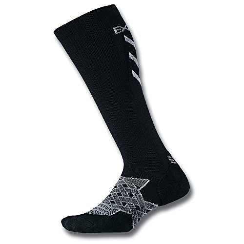 Thorlo Experia Herren Compression Over The Calf Socken, schwarz, M von Thorlos