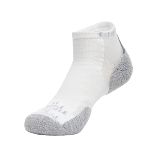 Thorlo Unisex Experia No Show athletic socks, Weiß, M EU von Thorlos