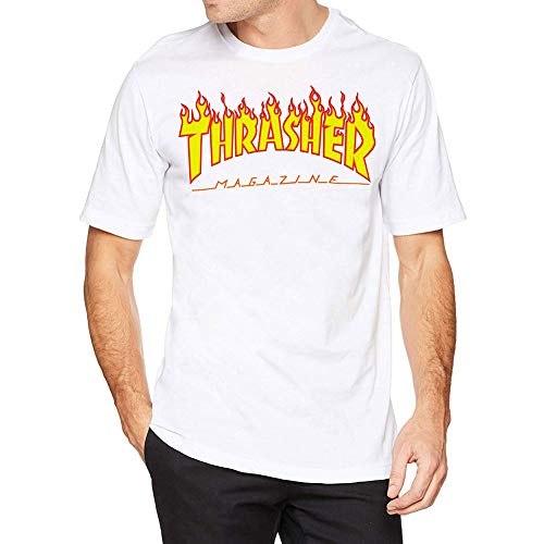 THRASHER Erwachsene T-Shirt Flame XXL weiß von Thrasher