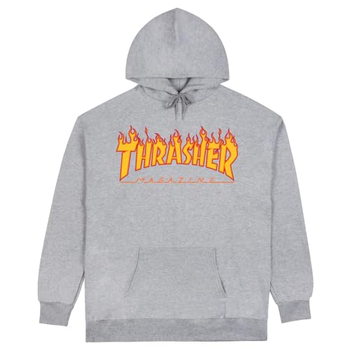 Thrasher Herren T-Shirt Flame Logo M grau von Thrasher