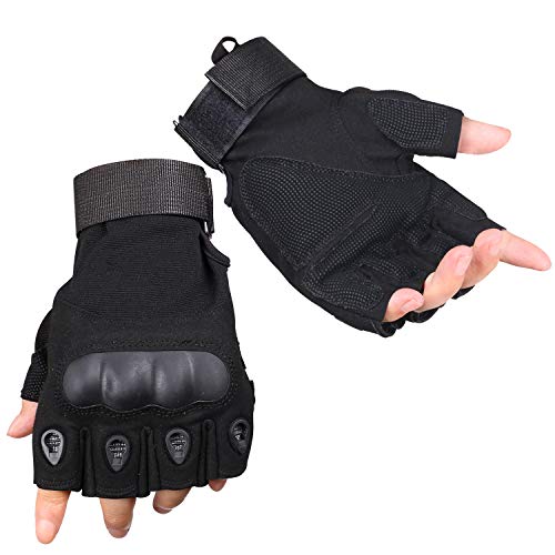 ThreeH Taktische Handschuhe Training Halbfingerhandschuhe Fitness Schutz rutschfeste Handschuhe GL07M,Black von ThreeH