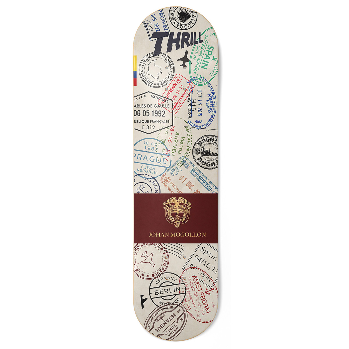 Thrill Skateboard Deck Johan Mogollon Visa von Thrill Skateboards