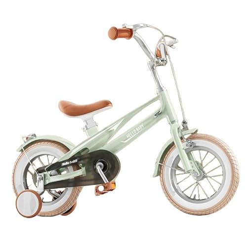 For 3-9 Jahre 12/14/16/ Zoll Mädchen und Jungen kann die abnehmbare Stabilisierungsstütze for Kinderfahrräder einfach installiert werden. Leicht zu erlernen und leicht(Color:Green,Size:12" (85-105cm)) von TiLLOw