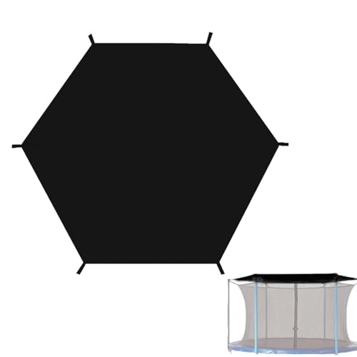 Tiajingzi Trampolin Schattenabdeckung, Sonnenschutz, UV-Schutz, 1,8 m/2,4 m/3,0 m/3,7 m/4,3 m/4,9 m, Schwarz, Nylon, Rund, Unisex, Kinder von Tiajingzi